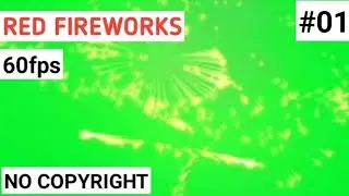 Green Screen Red Fireworks No copyright | 60fps Fireworks