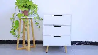 Wooden Storage Nightstand