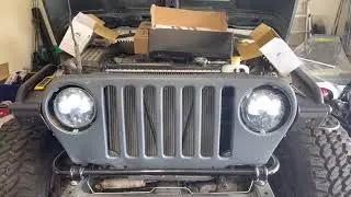 Jeep Wrangler TJ - LED Smoked Headlights Install