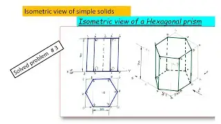 isometric view of a hexagonal prism