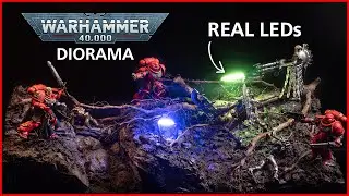 EPIC Warhammer 40k Diorama with REAL LED'S!