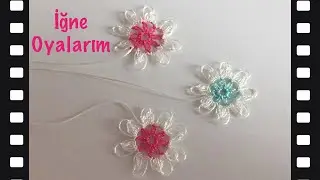 Kulak çöpü ile harika iğne oyası çiçek modeli yapımı