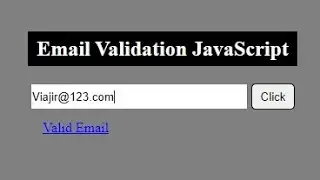 JavaScript Project 11 | Email Validation in JavaScript | Regular Expression