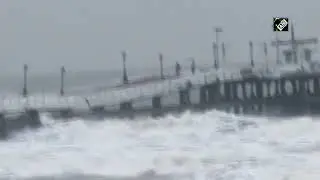 Iconic Pier At Puducherrys Rock beach Collapses Due To High Waves