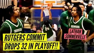 6'10 RUTGERS COMMIT DROPS 32 IN CRAZY PLAYOFF FINISH!! Richwoods vs. Kankakee!