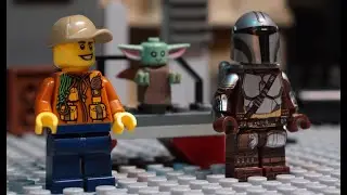 Mando at the Bus Stop - Lego Mandalorian