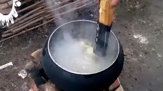 Уха на костре с секретом,или зачем в уху кладут горящее  полено.