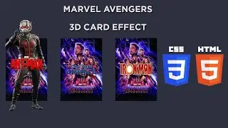 Html ve Css ile Marvel Yenilmezler 3D Kart Efekt Yapımı | Marvel Avengers 3D Card Effect with CSS