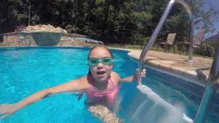 EPIC underwater race, Violet and her Dad