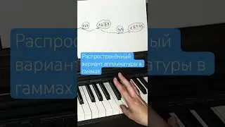 Распространенный вариант аппликатуры в гаммах