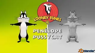 Penélope Pussycat - (Looney Tunes) - Character Modeling - Blender 2.93.4