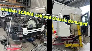Repairing a 2021 SCANIA S540 part 1.