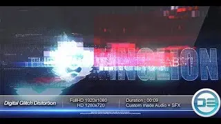 Digital Glitch Distortion Logo Reveal - After Effects Template