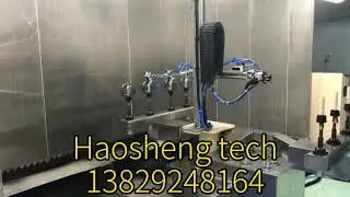 Spray painting machinery for glass