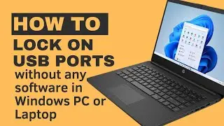 How to lock on USB ports without any software in Windows p c or laptop in URDU \hindi