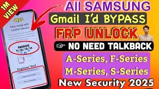 Samsung FRP Bypass New Method 2025 👉 | Samsung Google Account Remove | Samsung Frp Unlock