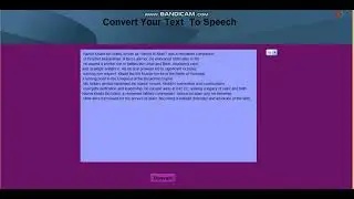 Text to Speech Project using java