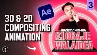 Rajeev Mehta Motion Banner | 3D + 2D  Compositing  Animation After Effect  Tutorial in Hindi & Urdu