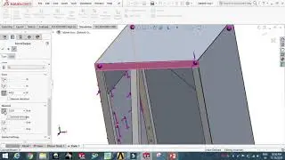SolidWorks Simulation Tutorial | Static Analysis | Mixed Meshing (Solids, Shell and Beam elements)