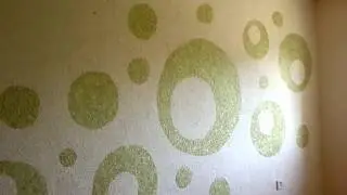Первый опыт в нанесении жидких обоев. Наш рисунок. liquid wallpaper. variant of the picture.