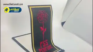 Kabartmalı Emboss Lak Parfüm Etiketi Sticker