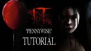 IT 'Pennywise' Half Face Halloween Tutorial | Christine Du