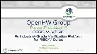 CORE V VERIF an open source SVUVM environment for RISC V cores