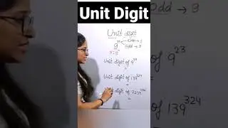 Unit Digit | Number System | Maths tricks | Vaishali mam 
