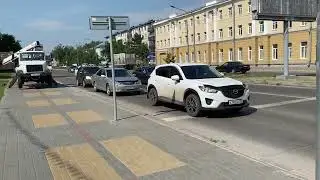 Molodezhnaya street. Summer 2023. Barnaul. Siberia. Russia.