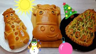 Топ - 3 новогодних пирога !!!  Как приготовить праздничный пирог на Новый год !