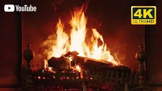 YouTube’s ultra cozy 4K burning fireplace w/ warm crackling sounds (3 Hours) 🔥