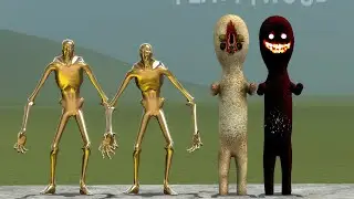 SCP-096 VS GOLD SCP-173!! Garry's Mod Sandbox