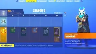 ALL BATTLE PASS TIERS! (ALL SKINS/DANCE EMOTES) Season 5 Fortnite Battle Royale