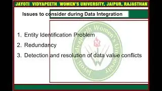 Jayoti Vidyapeeth - Data Integration and Transformation
