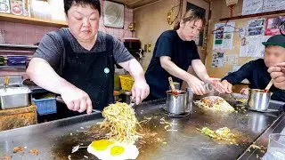 広島）熱中症に脱水症状。点滴しながら働く現役お母さんが作るガツ盛りお好み焼き屋丨Japanese Street Food