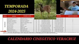 Calendario cinegético de aves y mamíferos de VERACRUZ 2024-2025