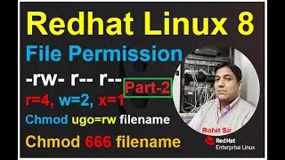 Linux-8 | RHEL-8 File Permission in Linux Part-14 | How to Change File Permission in Linux8 in Hindi