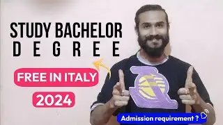 Study Bachelors degree for Free in Italy 2024!!