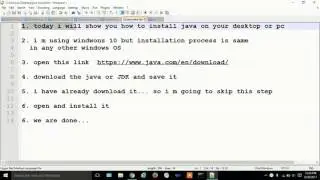 How to install java on windows and how to set path ( or fixing javac not a internal command problem