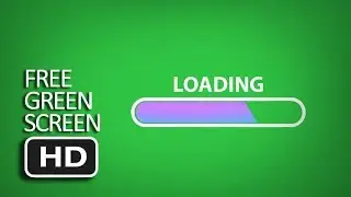 Free Green Screen - Holographic Loading Bar #2