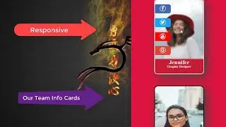 Responsive Our Team Info Cards Section  HTML and CSS