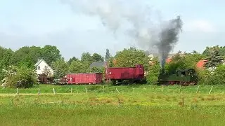 grüner Hintergrund, grüner Vordergrund und dann noch eine grüne Dampflok sächsische IVK 145