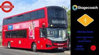 W13 Bus Route. Leyton Asda to Woodford Wells. (86185 (LJ24 ZNU))
