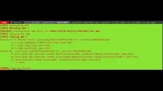 How to Fix AndroRAT  on ubuntu linux [ERROR] signing failed when Build .apk 