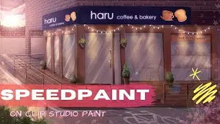 BACKGROUND DRAWING IN CSP | SPEEDPAINT (No rulers/vectors) Voice-over + Short Story At The End