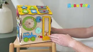 Обзор бизидомика Мини от KuboToys. Купить бизиборд в Минске для мальчика девочки