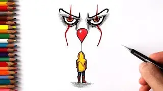 How to draw Pennywise from the movie Ono