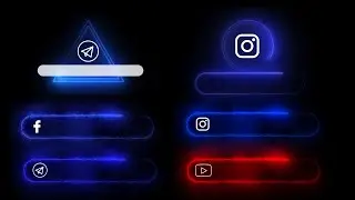 All Neon Social Media Lower Thirds Green Screen 2021 | Instagram | YouTube | Telegram | Facebook