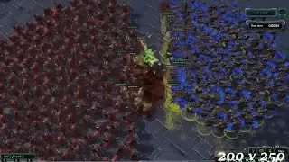 200 HYDRALISKS vs 250 MUTALISKS!! [STARCRAFT 2]