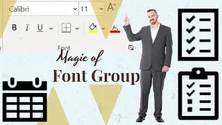 Font group options in excel | Font type, font size, borders, fill color, text color, strikethrough